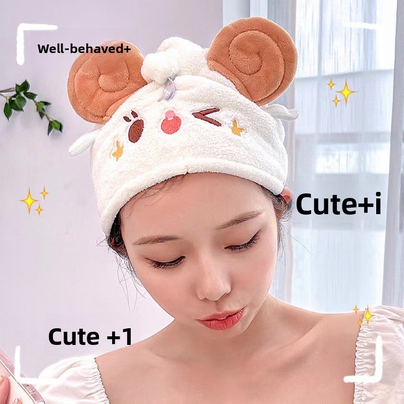 귀여운 카와이 양털 드라이 헤어 캡 초흡수 퀵 드라이  - Golf Towel 리뷰 및 가격