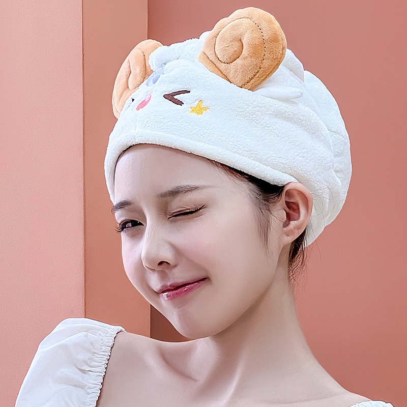 귀여운 카와이 양털 드라이 헤어 캡 초흡수 퀵 드라이  - Golf Towel 리뷰 및 가격