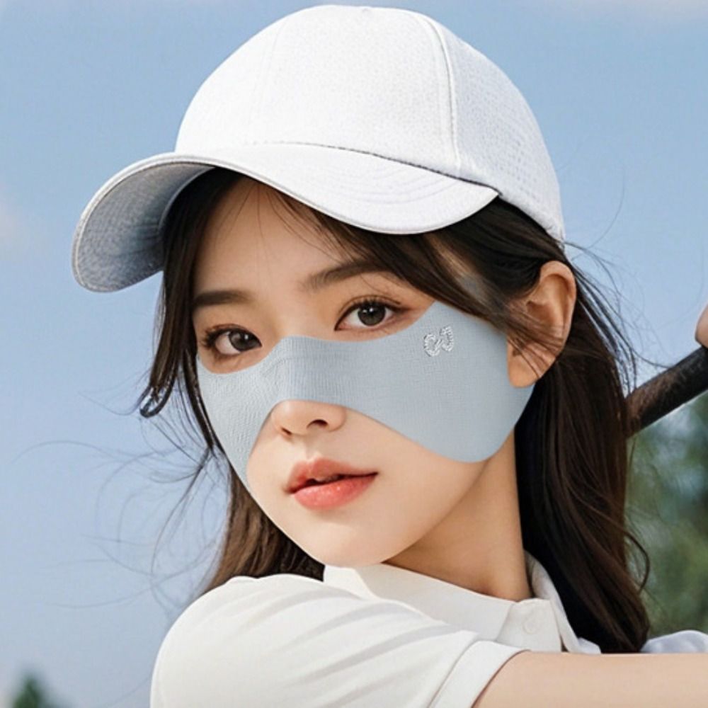 여름 탄성 얼음 실크 마스크 얇은 선 스크린 베일 골프 - Golf Umbrella 리뷰 및 가격