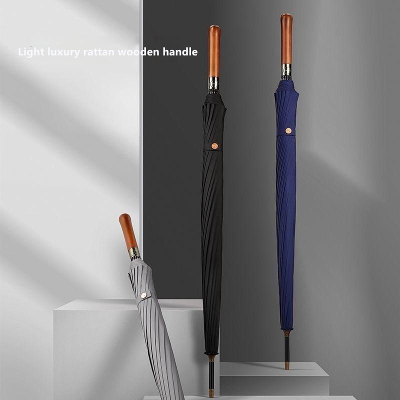 자동 우드 핸들 우산 16개 갈비대 대형 방풍 스트레이 - Golf Umbrella 리뷰 및 가격