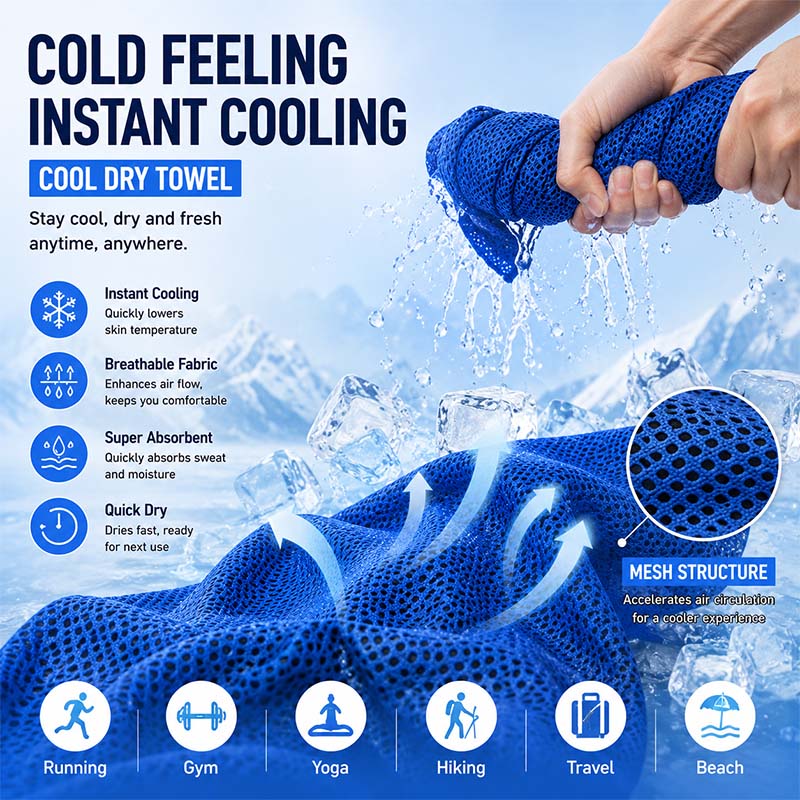 즉시 냉각되는 EVA 케이스가 있는 퀵 드라이 스포츠  - Golf Towel 리뷰 및 가격
