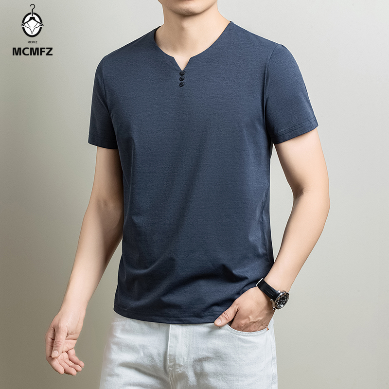 남성용 기본 헨리 티셔츠 캐주얼 비즈니스 사무실 일상  - Golf Tees 리뷰 및 가격